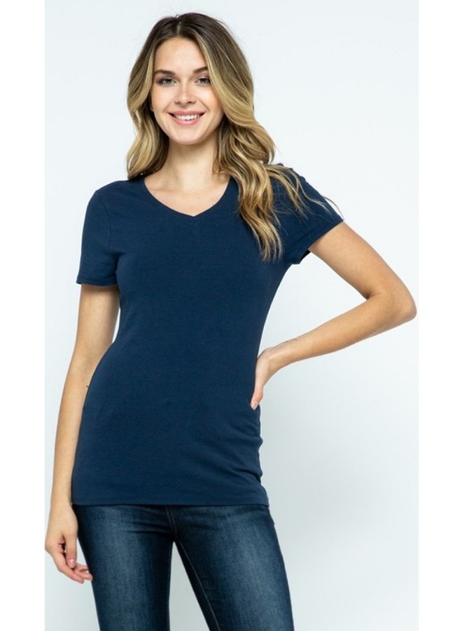 short sleeve v-neck t shirt