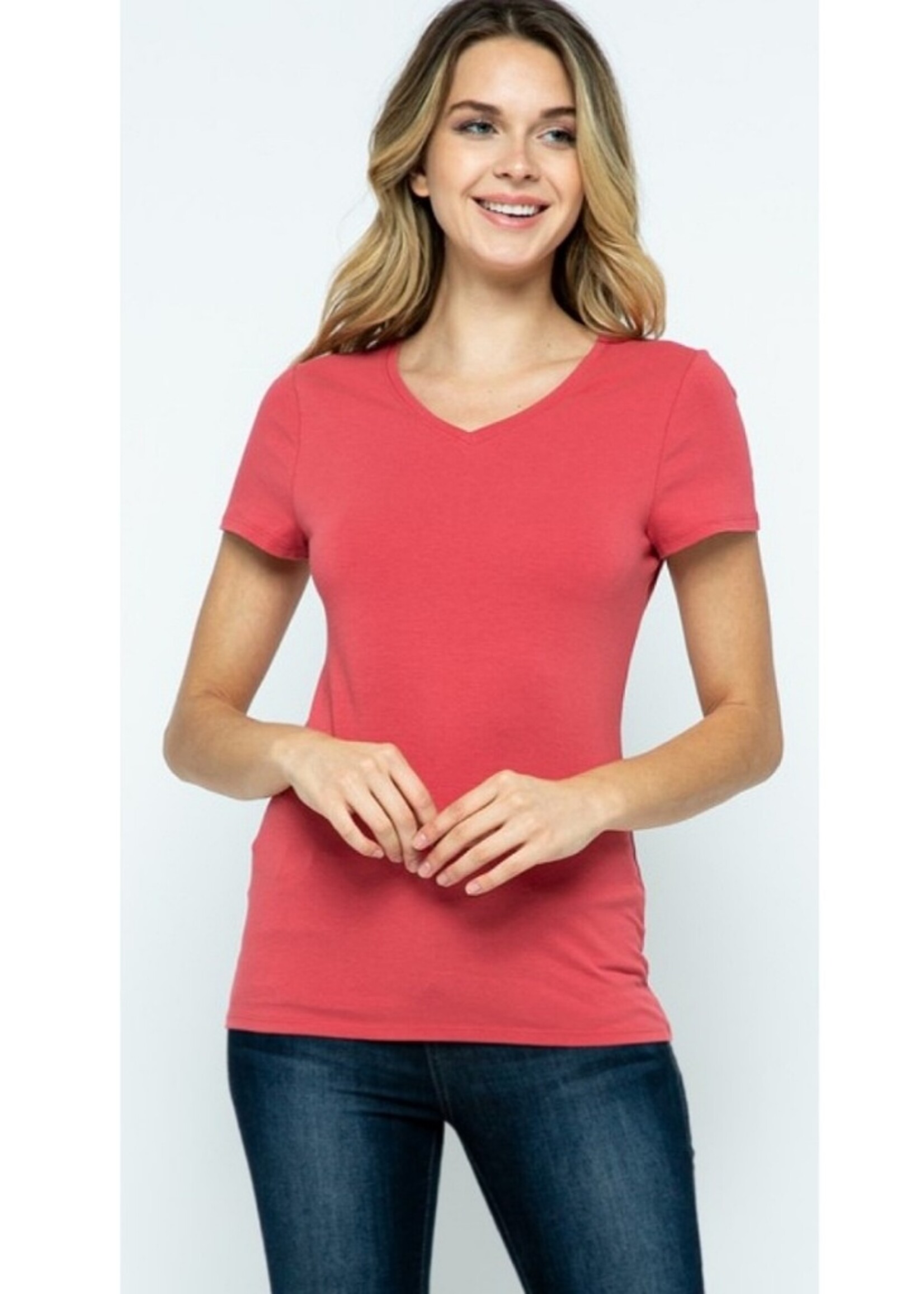 short sleeve v-neck t shirt