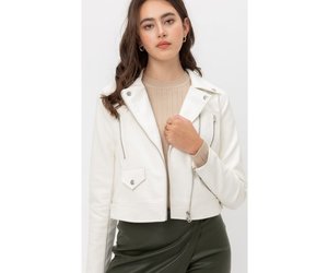 love tree faux leather jacket