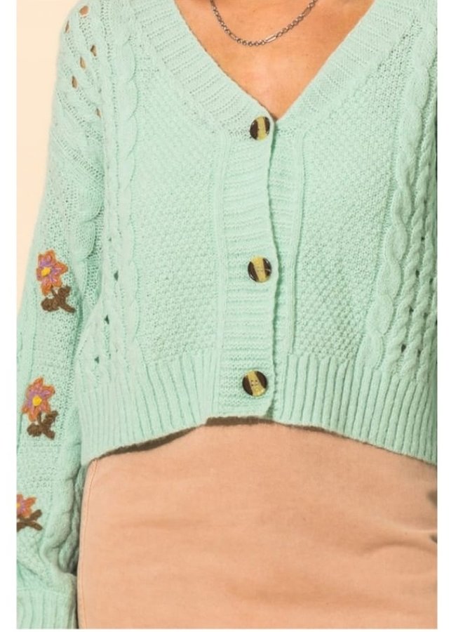 Florence Knitted Cropped Cardigan