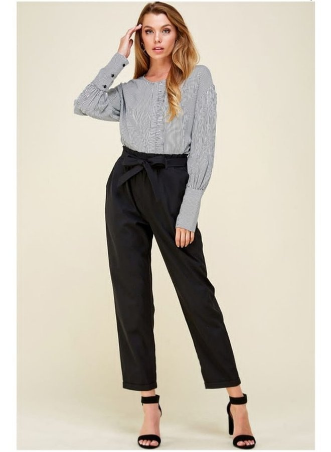 Belted High Waisted Pants