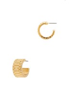 Watch chain hoop earring