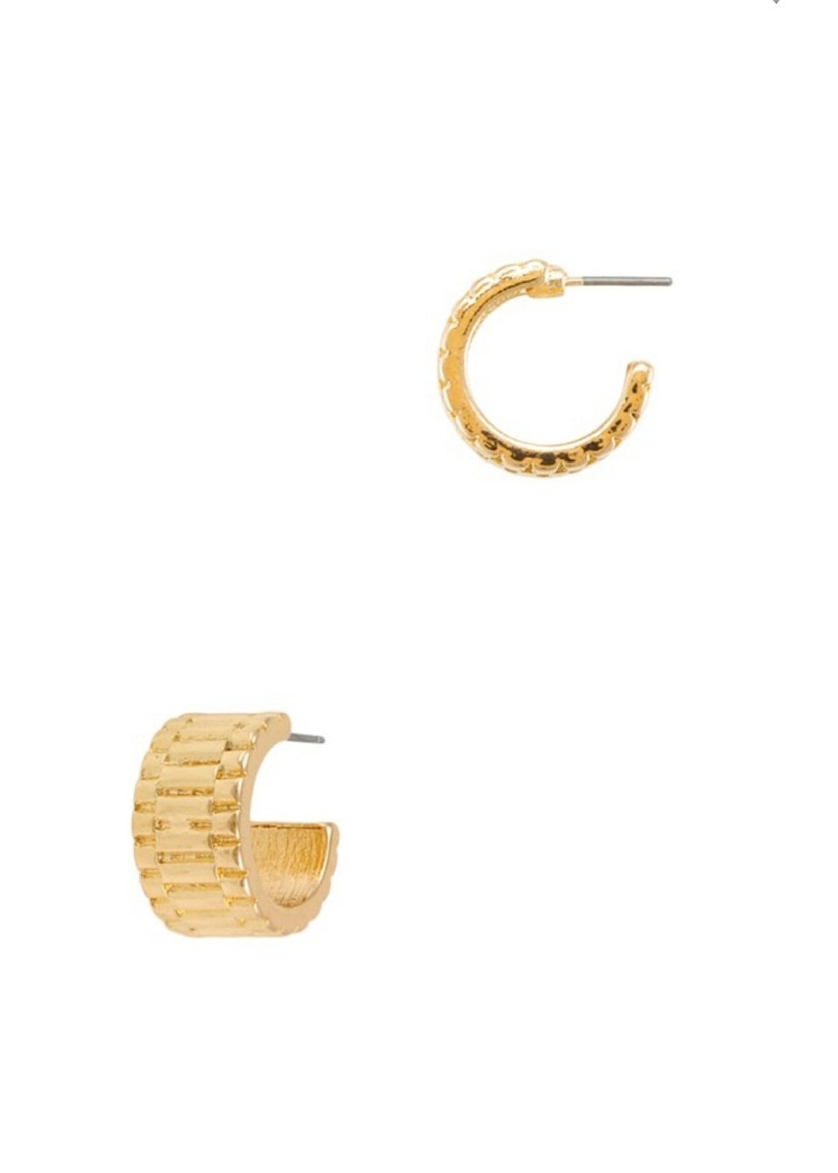 Watch chain hoop earring