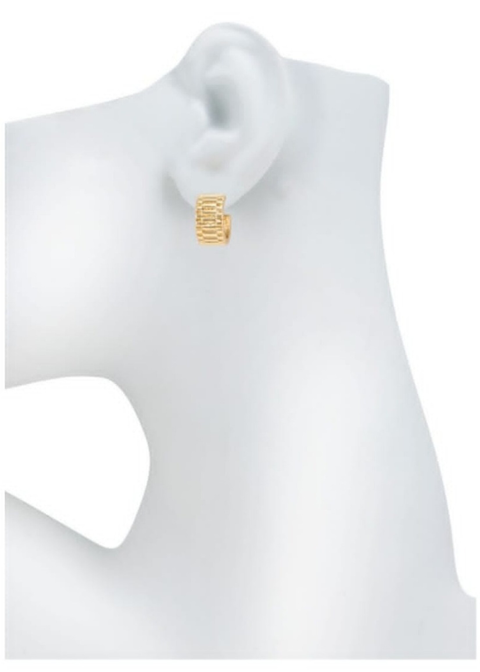 Watch chain hoop earring