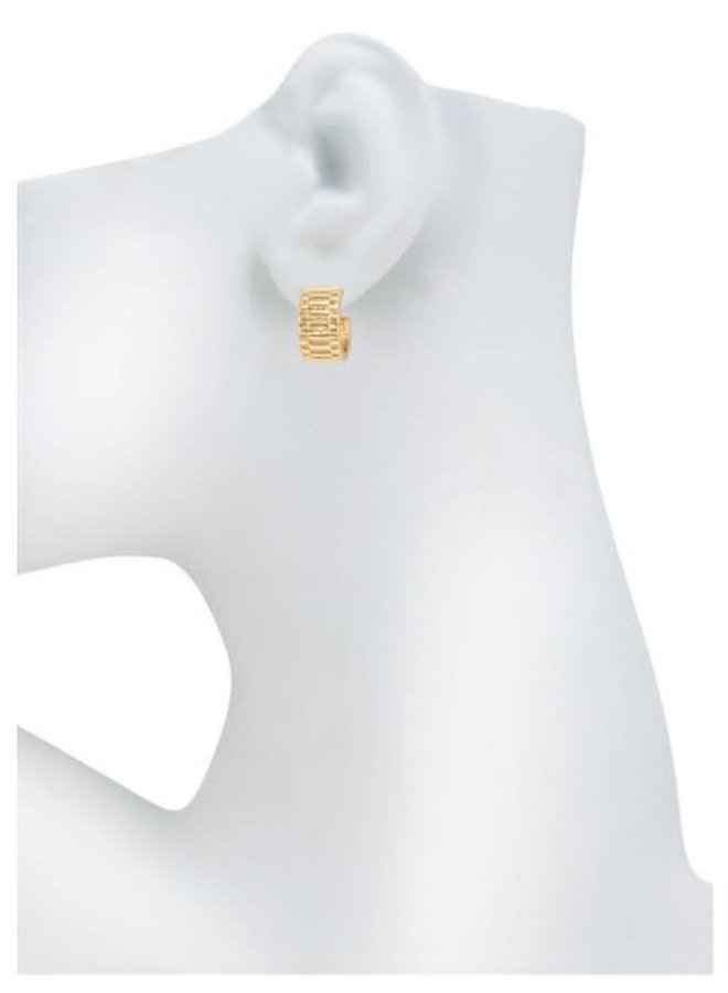 Watch chain hoop earring