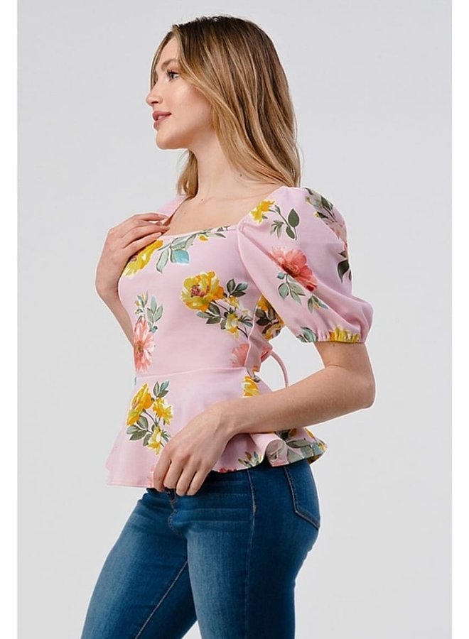 open back floral top