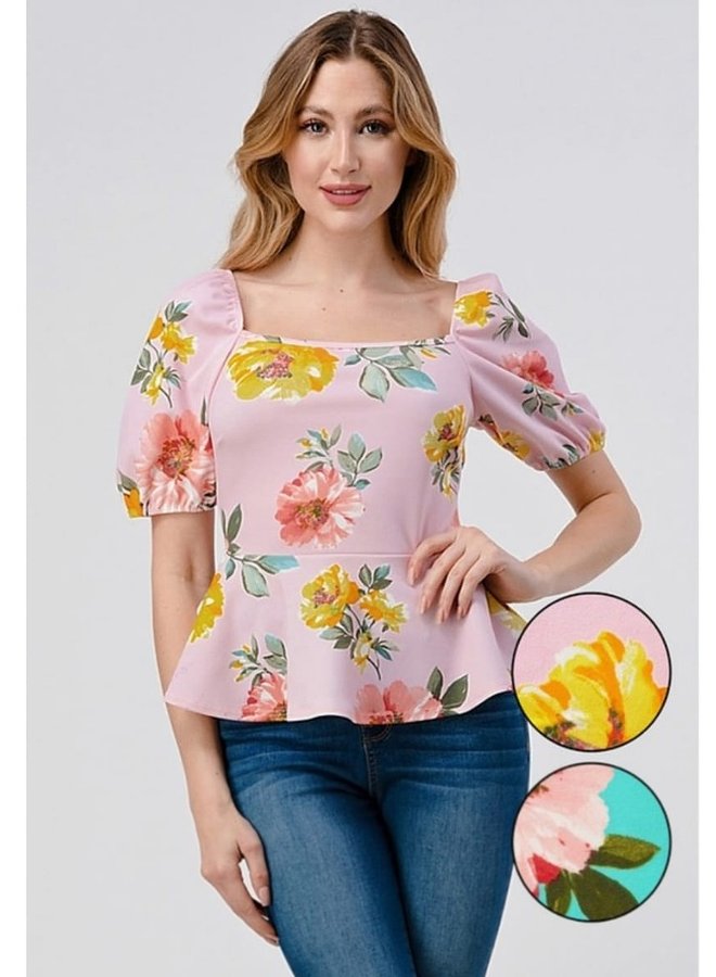 open back floral top
