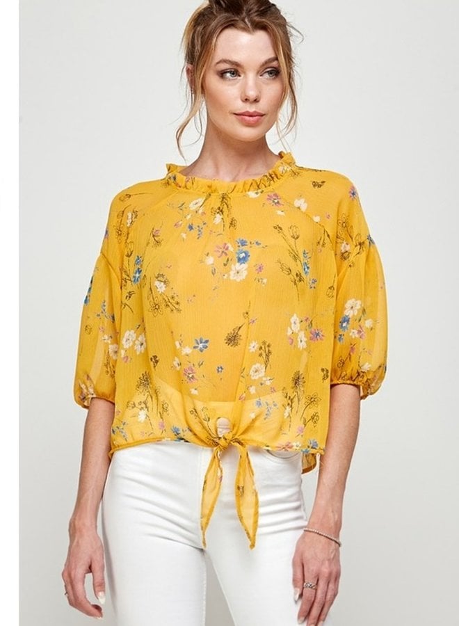 Romantic short sleeve blouse