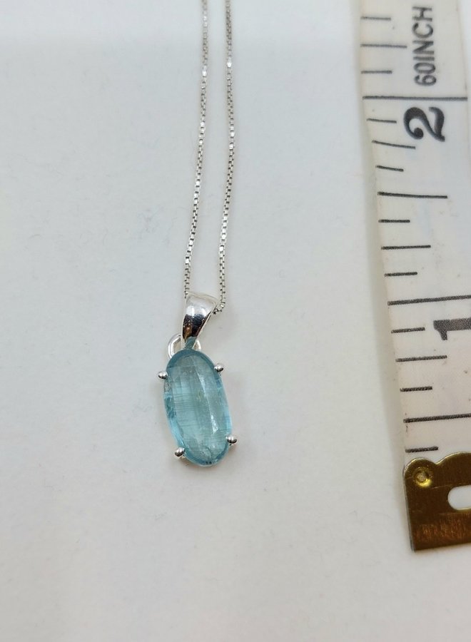 Aqua kyanite pendant