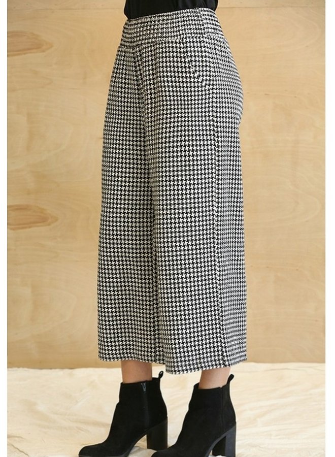 Houndstooth Wide leg pants