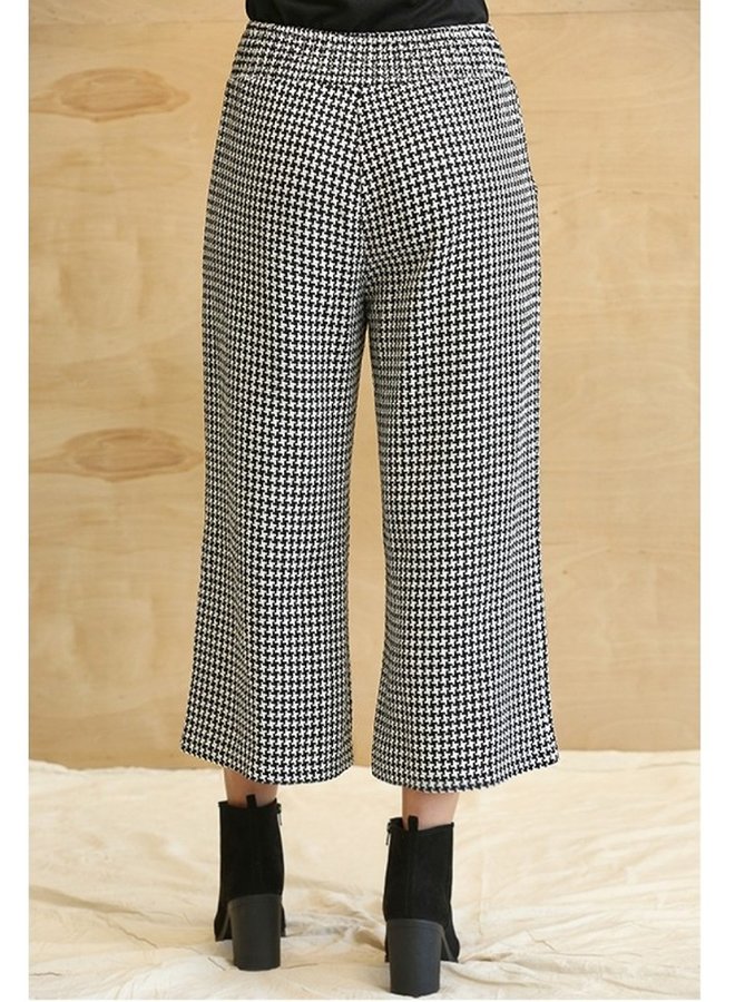 Houndstooth Wide leg pants