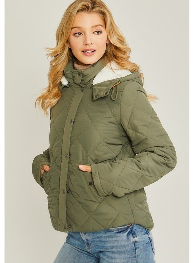 Long Sleeve Quilted Jacket