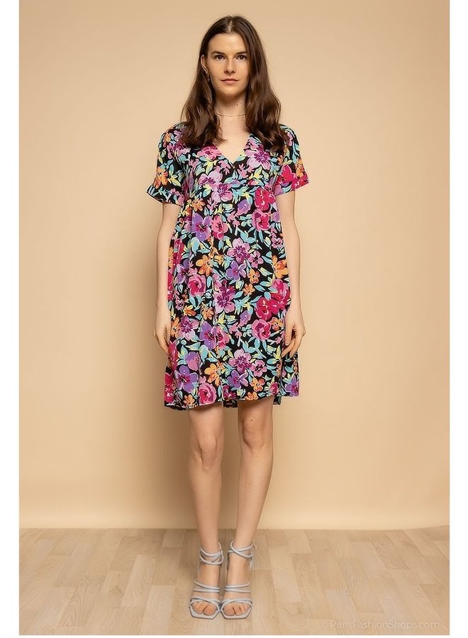 Short sleeve floral dress
