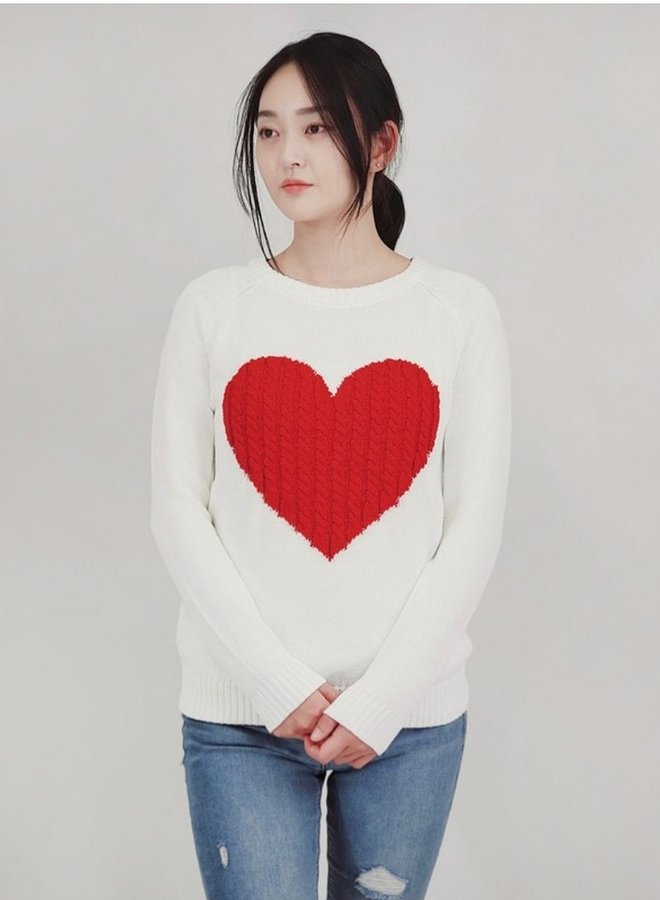 Oversized heart sweater