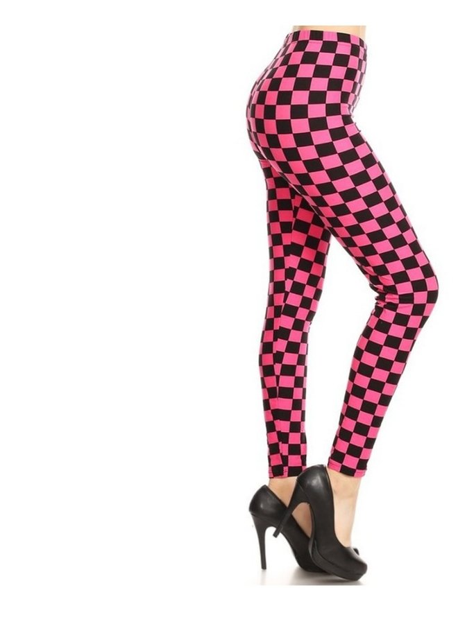 Leggings pink checkered