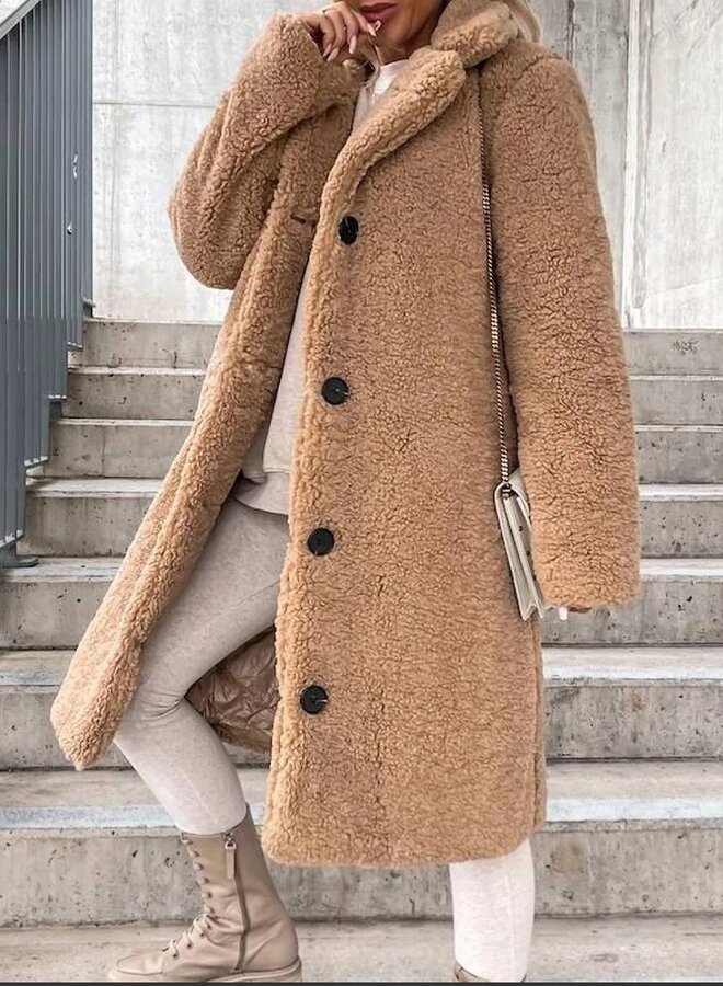 Long plush coat