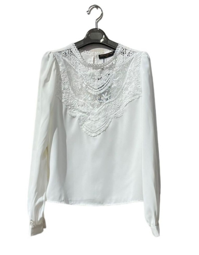 Fashion Long Sleeve White Lace Blouse Shirt Women Tops Blusas