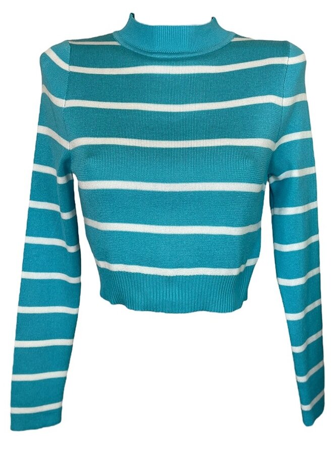 Cropped stripe sweater