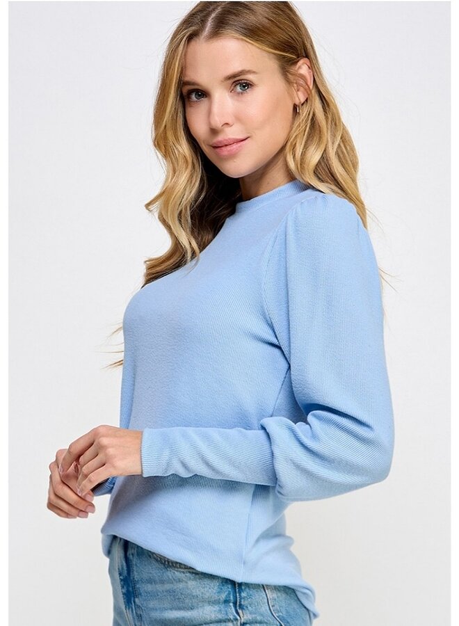 Puff sleeve sweater top