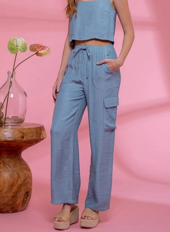 Gauze Wide Leg Pants - Lolli Pretty