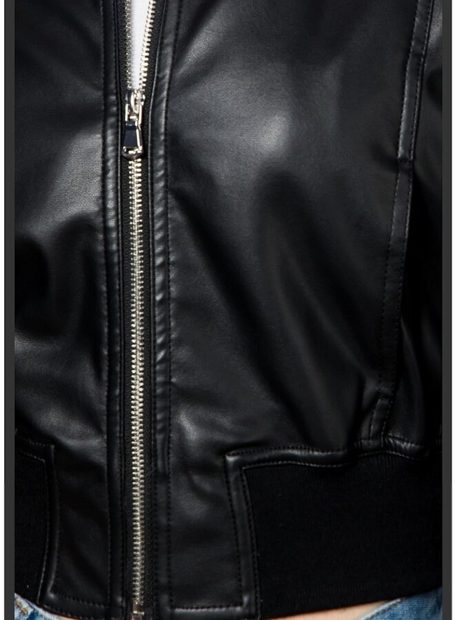Soft Faux leather bomber