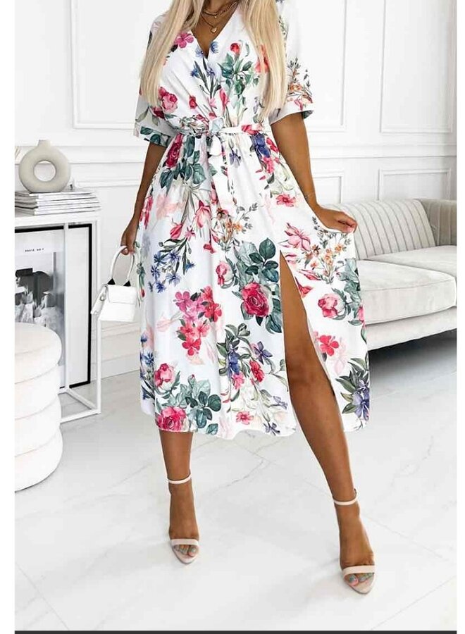Floral print  faux wrap dress