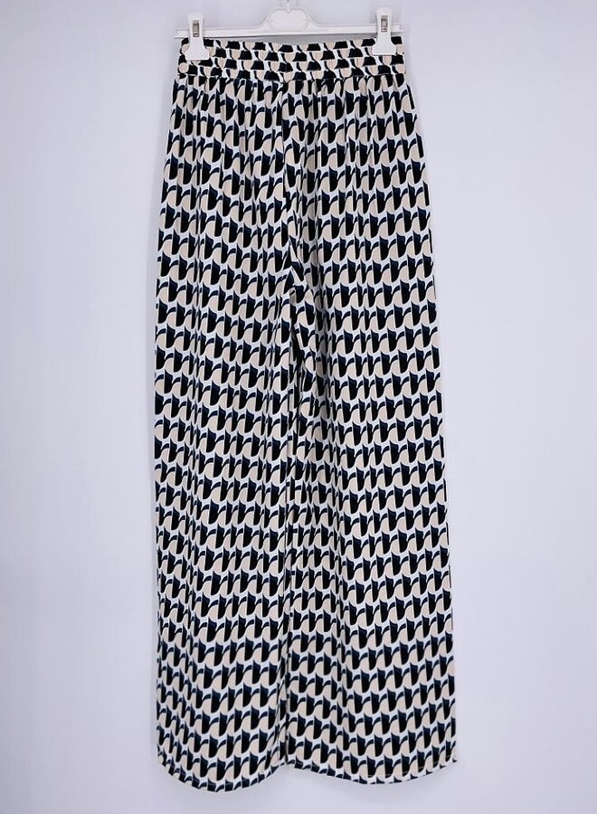 cropped geometric printed pants