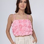 3D flower crop top