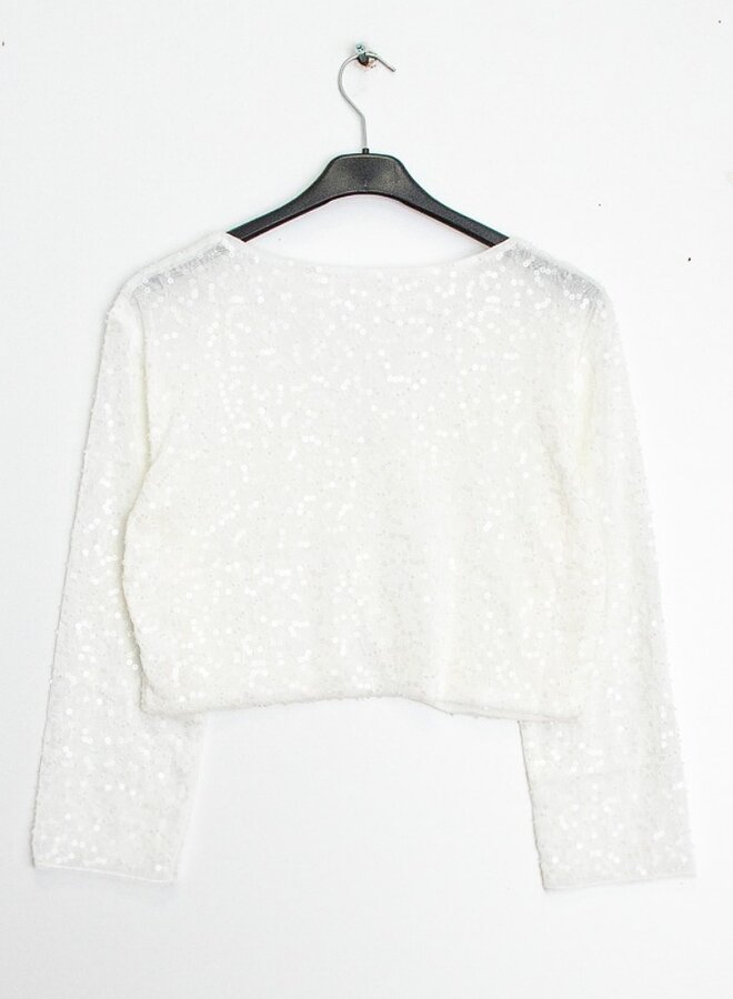 Long sleeve sequin bolero