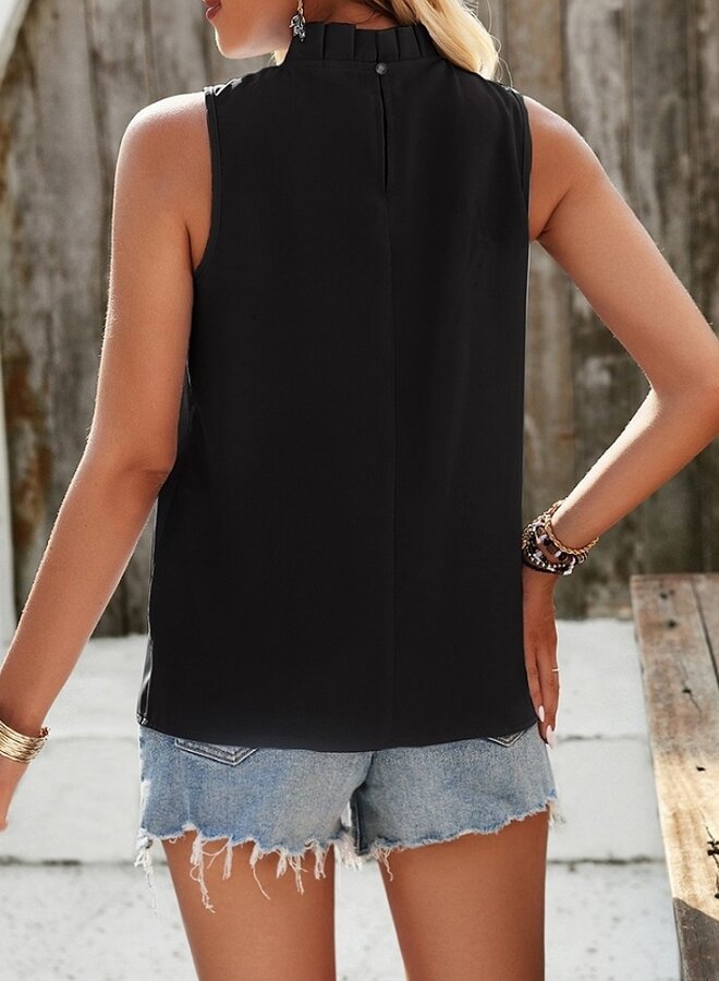 High Neck sleeveless blouse