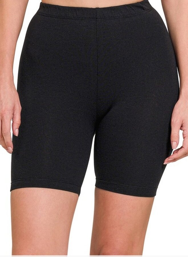 Premium cotton biker shorts