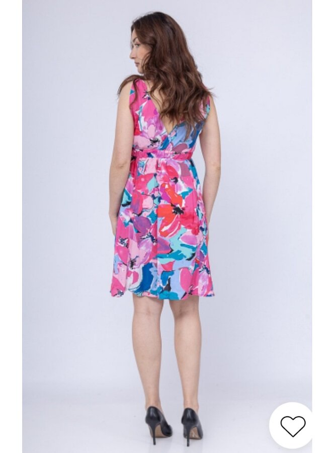 V Neck Back/Front floral dress