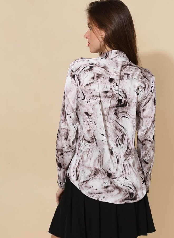 Abstract print blouse