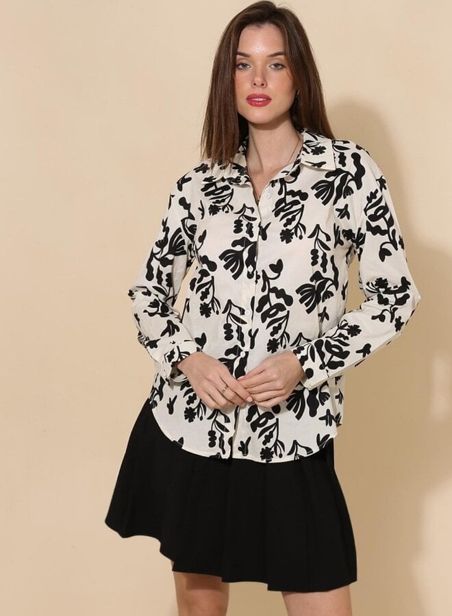 Pattern cotton shirt