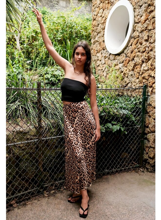 leopard print skirt