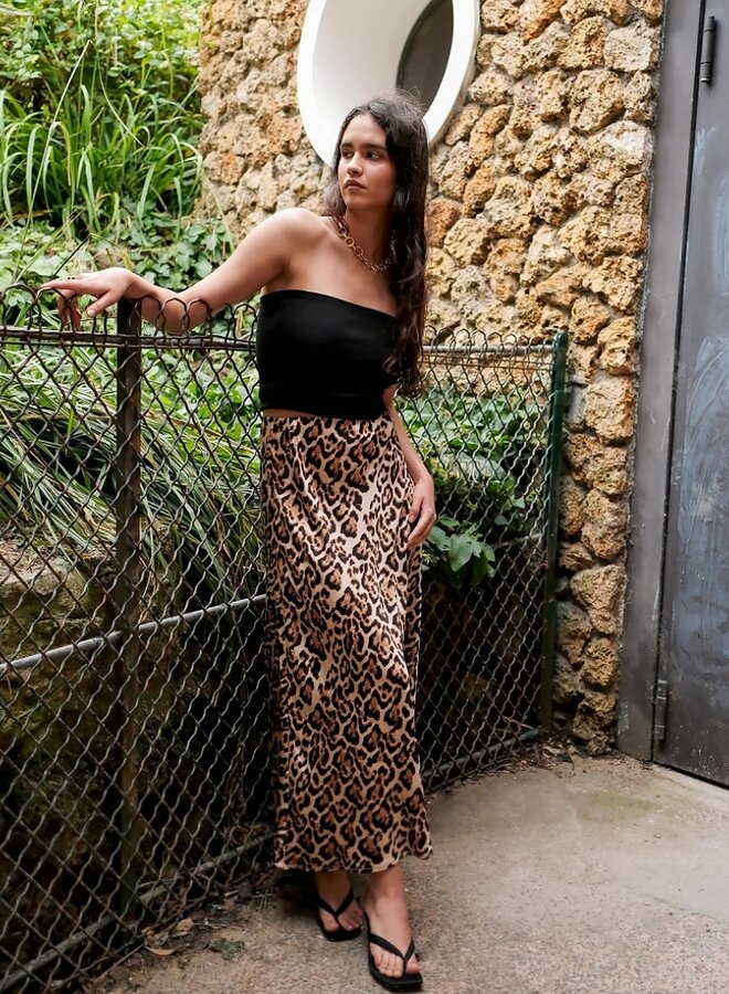 leopard print skirt