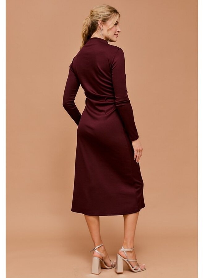 Long Sleeve High Neck Midi dress