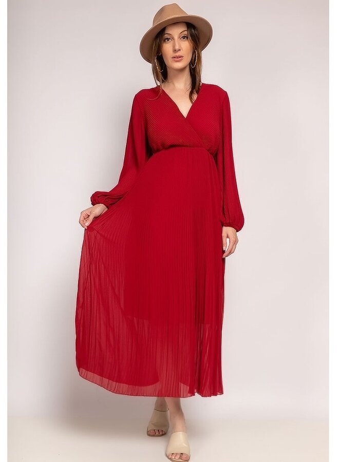 Long Sleeve Pleated dress