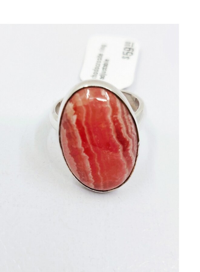 rhodocrosite ring adjustable