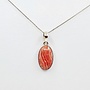 rhodocrosite pendant with silver chain