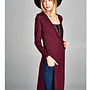 Hacci brush long cardigan