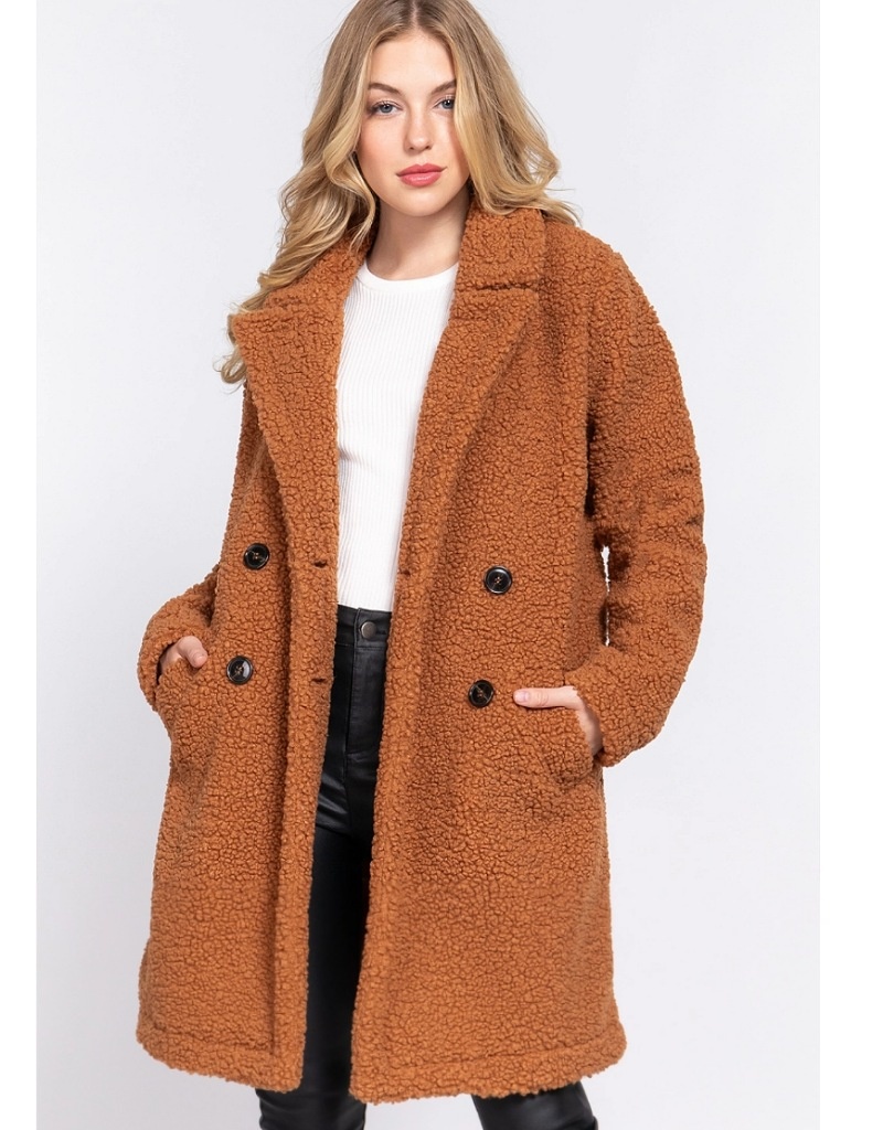 Double breasted Teddy coat Lolli Pretty