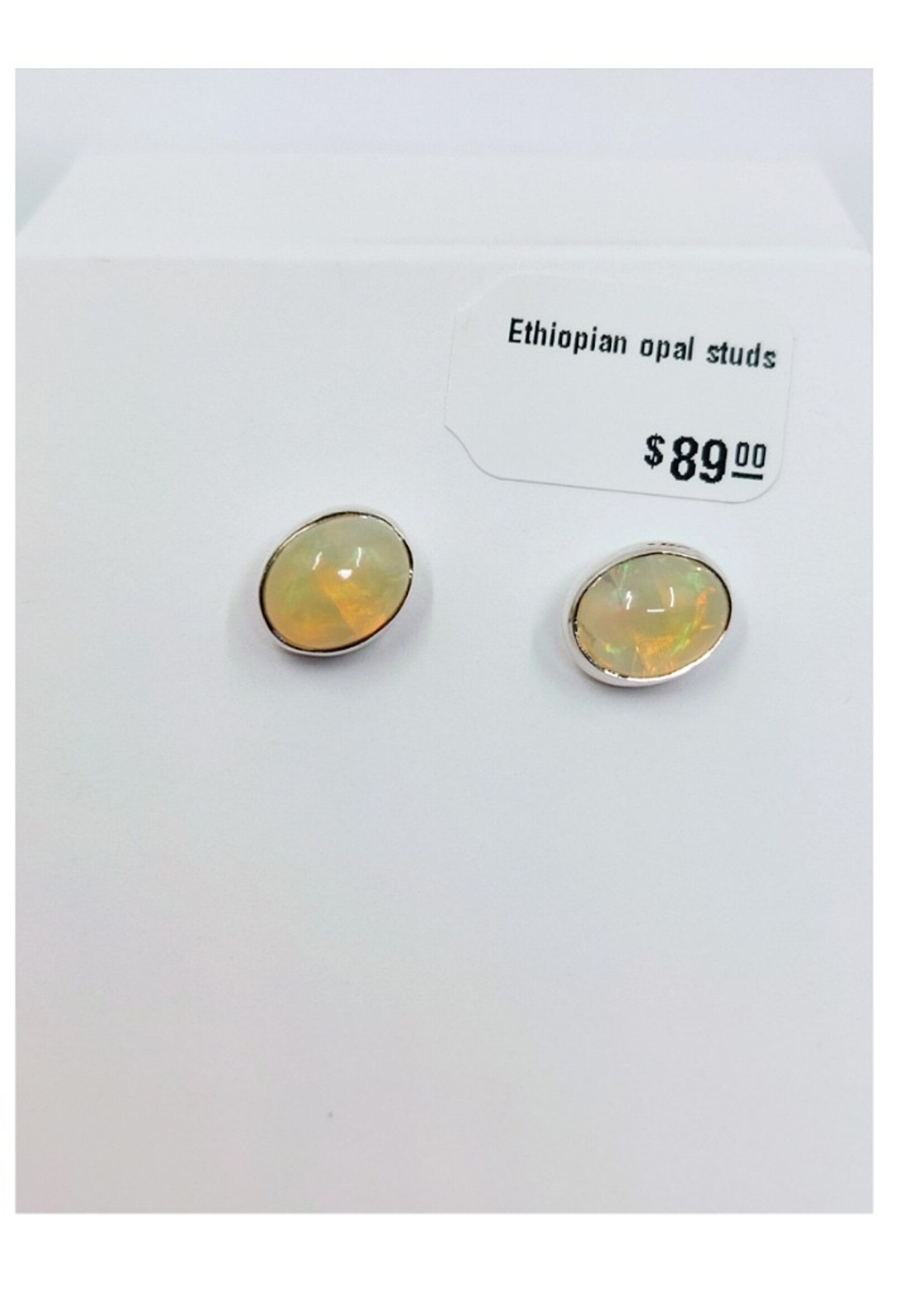 Ethiopian opal studs