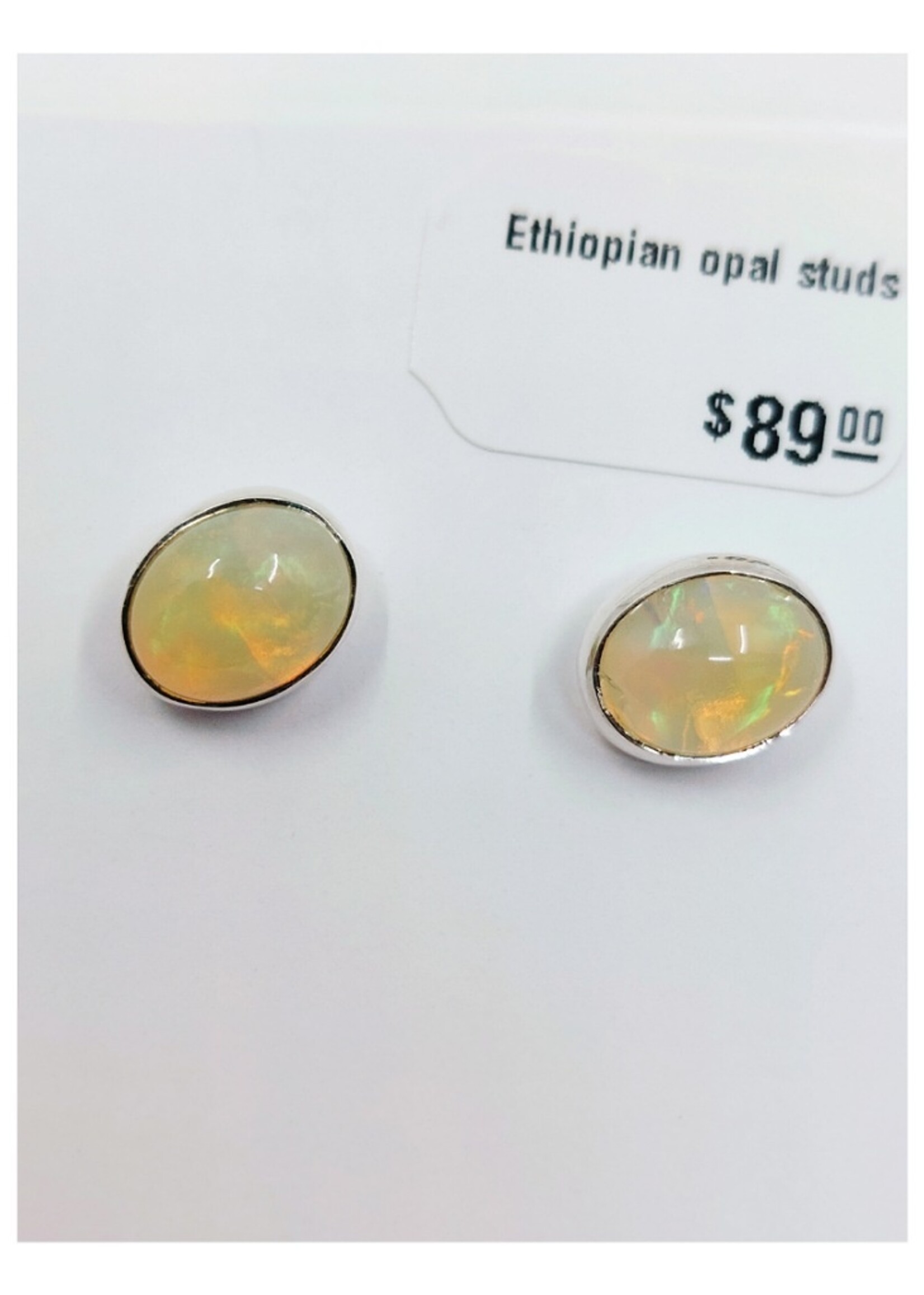 Ethiopian opal studs