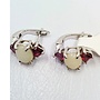 opal and rhodolite garnet earrings