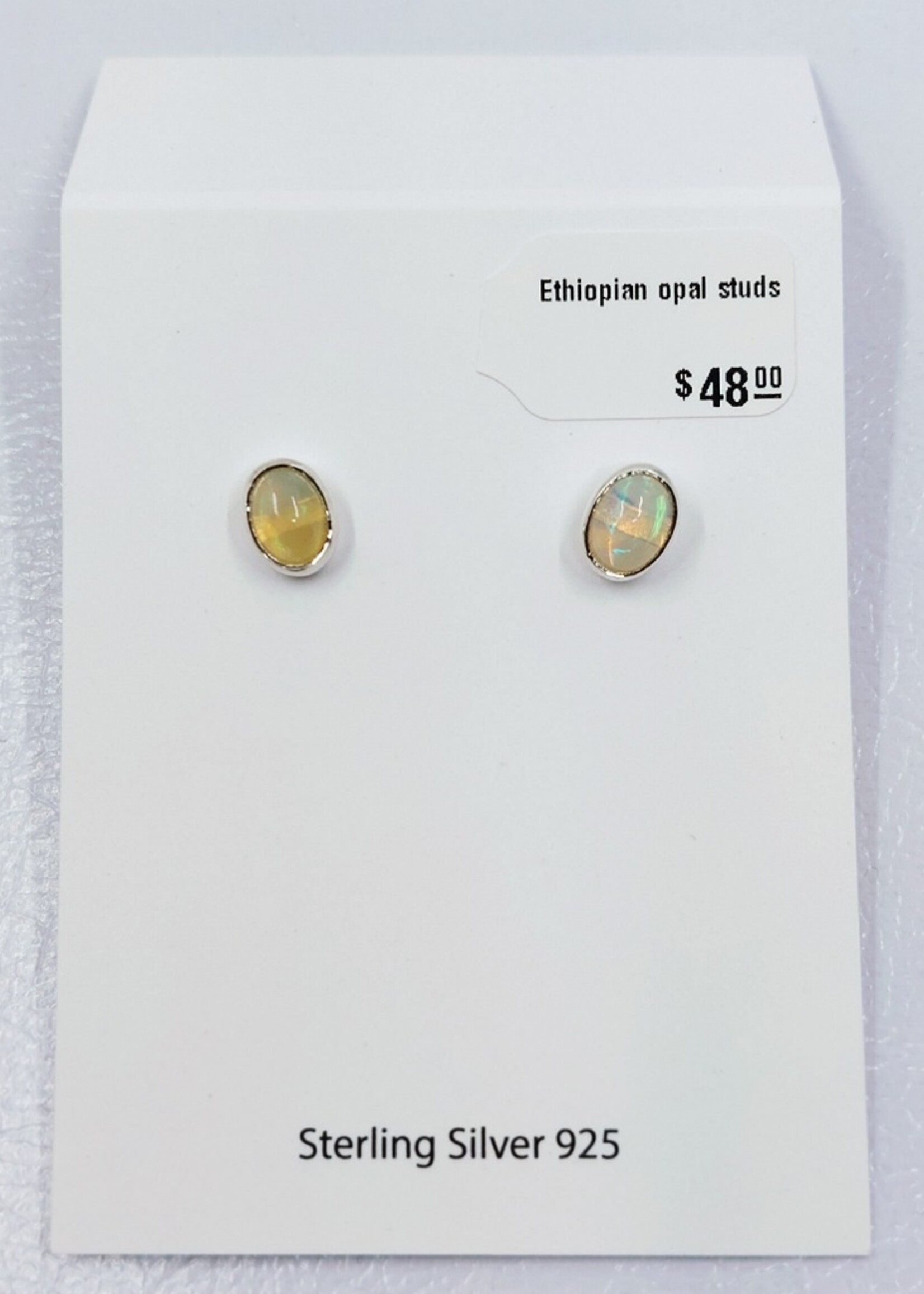 Ethiopian opal studs