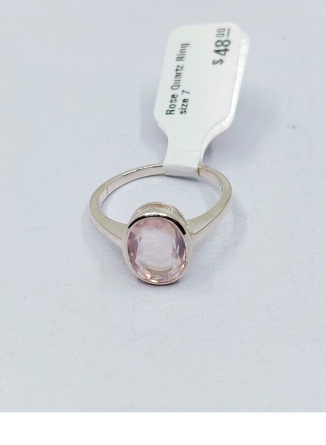 Rose Quartz Ring size 7