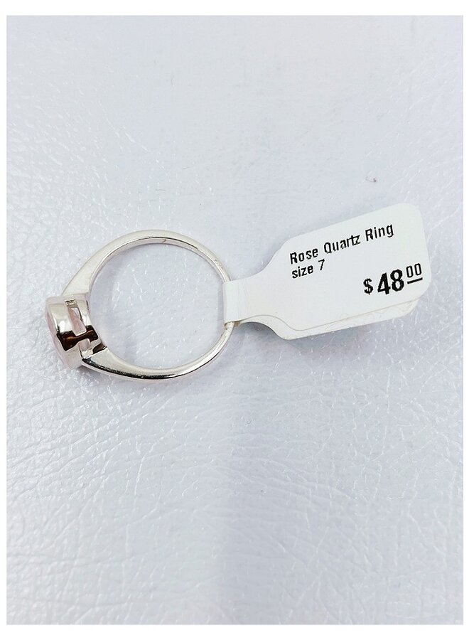 Rose Quartz Ring size 7