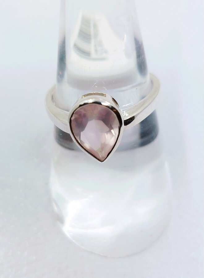 rose quartz ring size 7