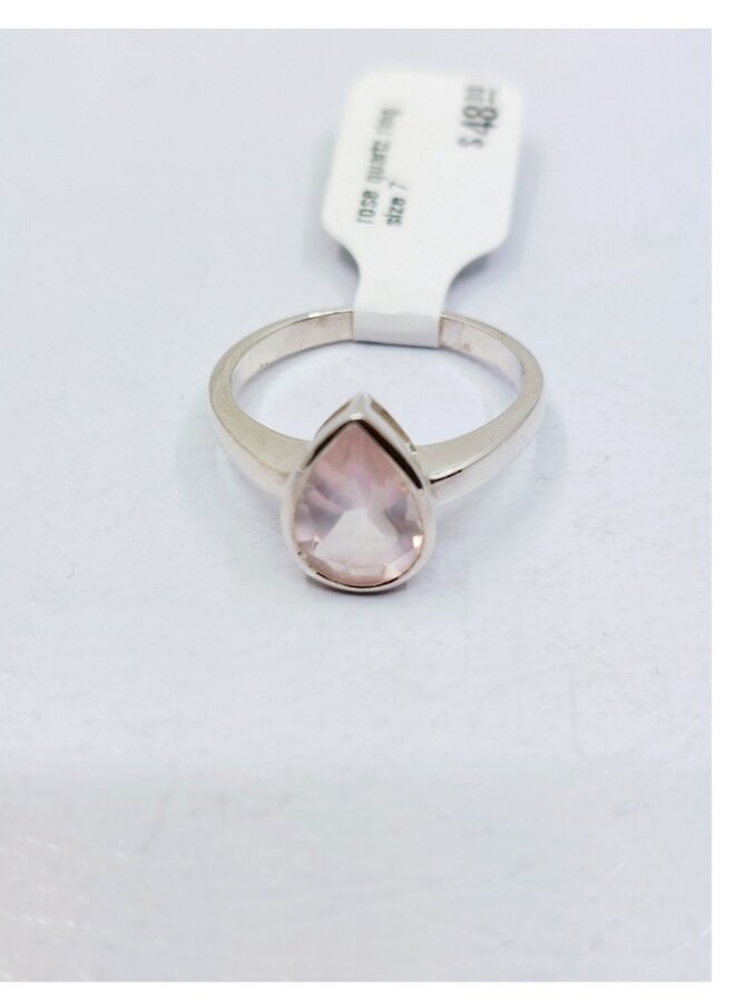 rose quartz ring size 7